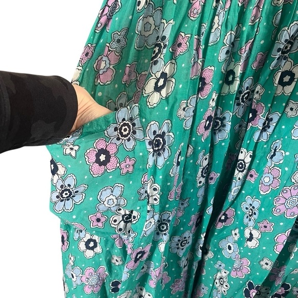 M.I.H. JEANS Leia Floral Cotton Gauze Sleeveless Button Down Midi Dress - Picture 11 of 14